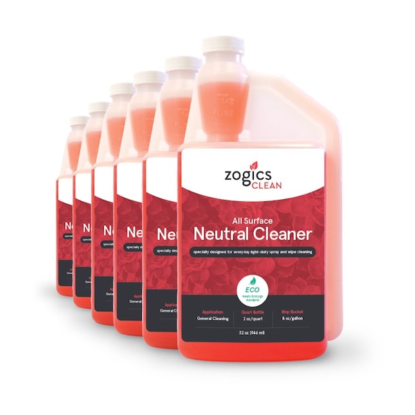 All Surface Neutral Cleaner, 32 oz, 6PK